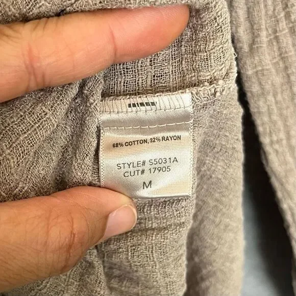 M. Rena Boho Lagenlook Gauze Tunic Womens Medium Beachy Artsy Breezy Made in USA - Picture 8 of 13